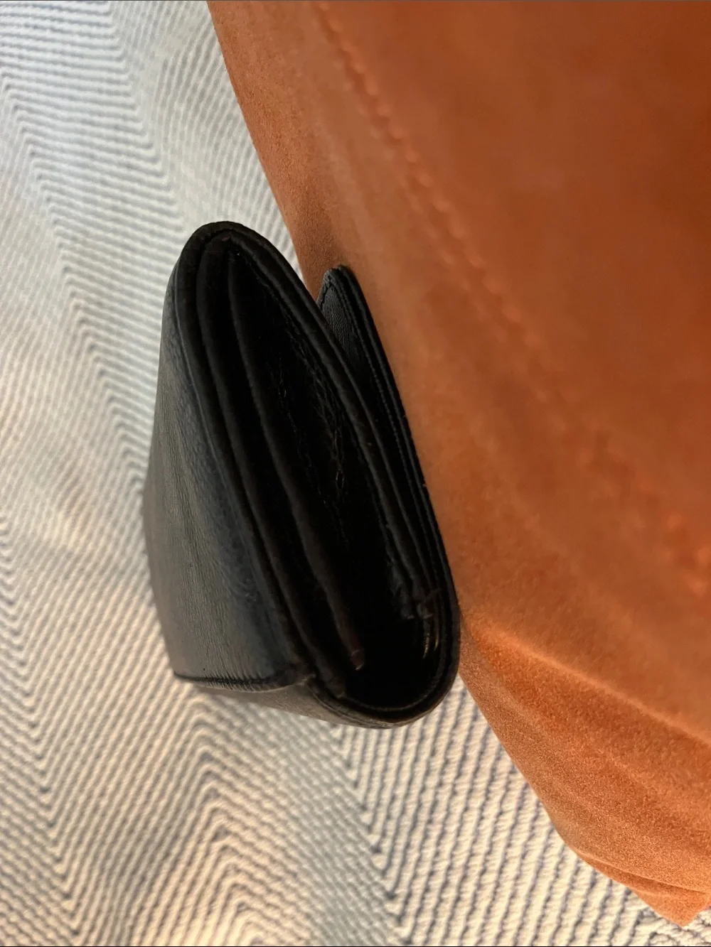 Michael Kors Black Leather Long Wallet with Gold MK Emblem